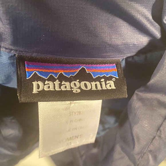 Patagonia Dark Navy Nano Puff Style Down Fill Parka Light Jacket Women Size M - Picture 8 of 10